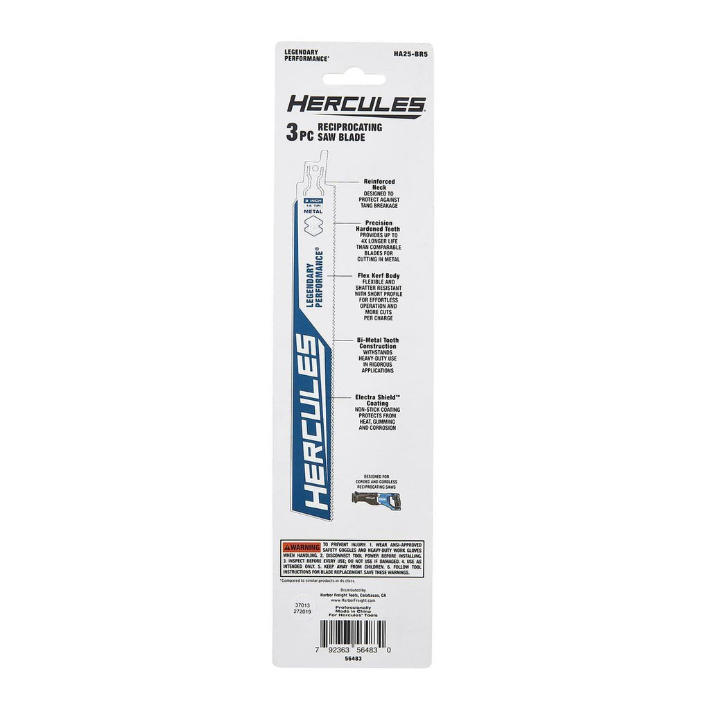 9 in. 14 TPI Bi-Metal Reciprocating Saw Blades 3-Pack Q6223