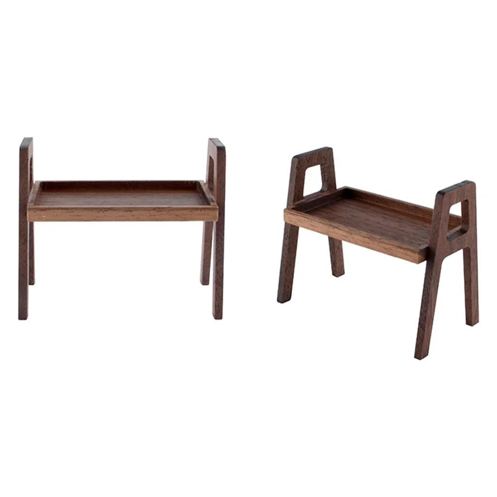Black Walnut Mini Shelf Rack Dollhouse Furniture R4957