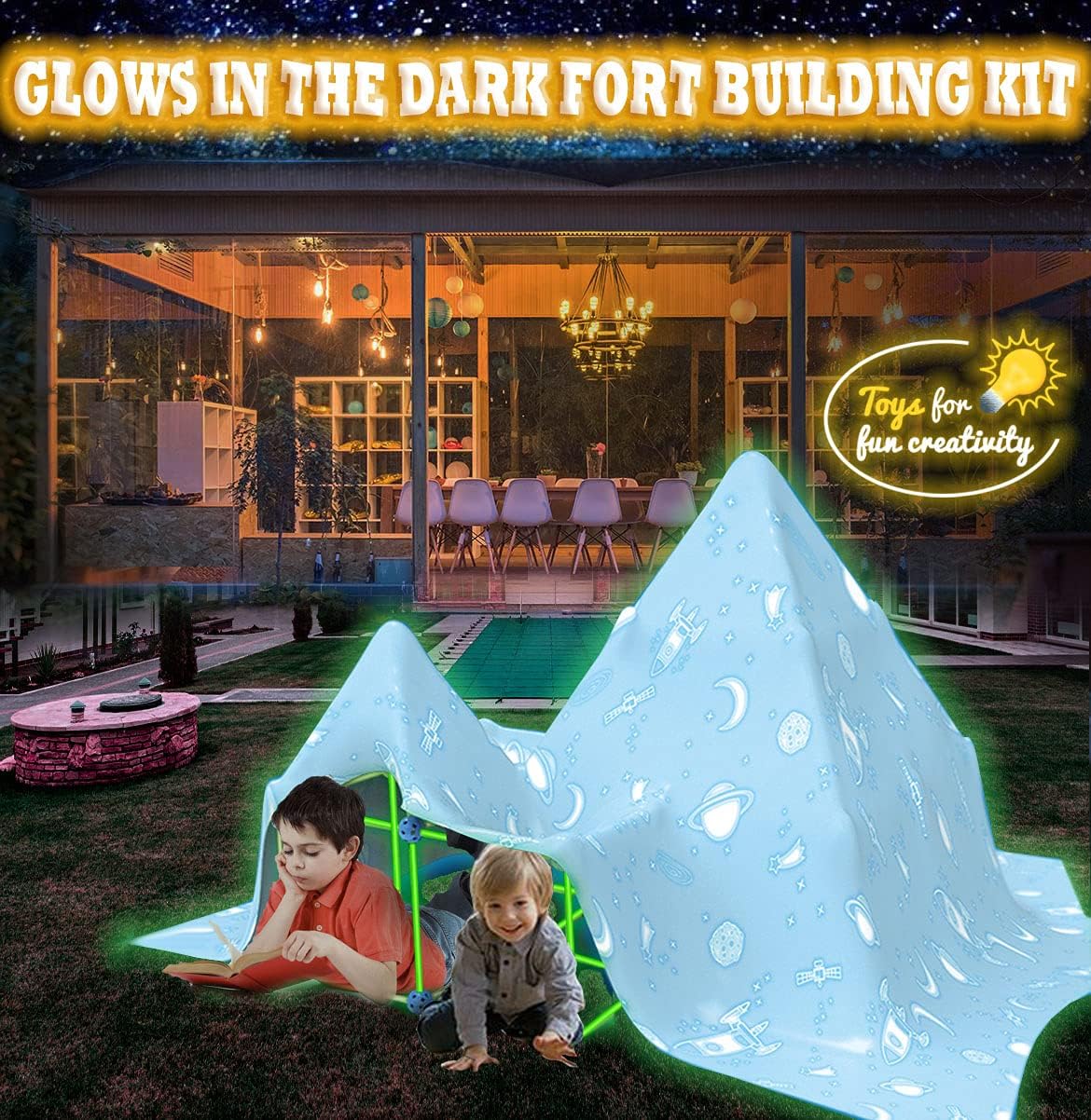 100 Pcs Glow in The Dark STEM Construction Toys F2782