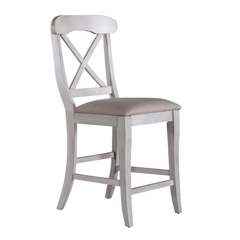 Upholstered X Back Counter Chair J25422