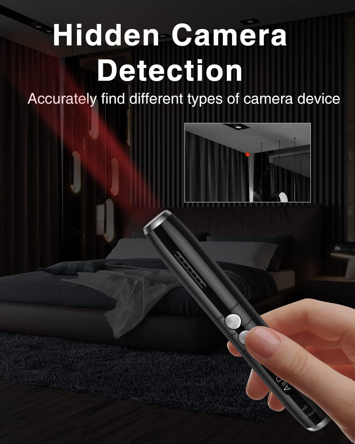 Portable Wireless Bug Detector with 5 Levels Sensitivity O127402