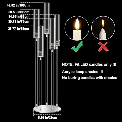 10pcs Black 5 Arms Candelabra Centerpieces J444726