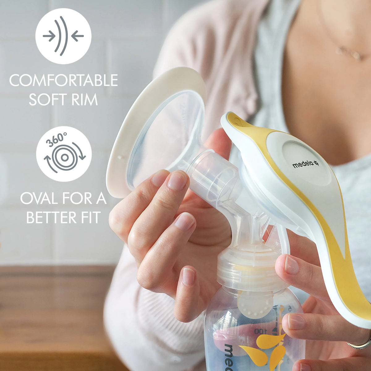 Manual Breast Pump with Breast Shield, 6 Piece Set C62437