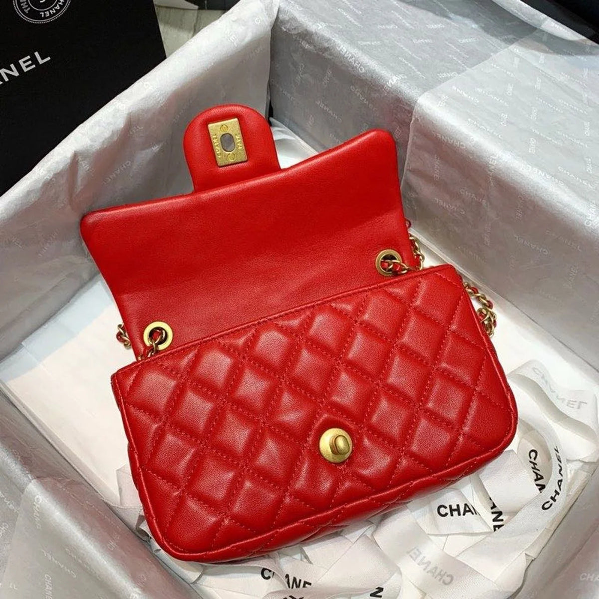 Red Flap Bag C4178