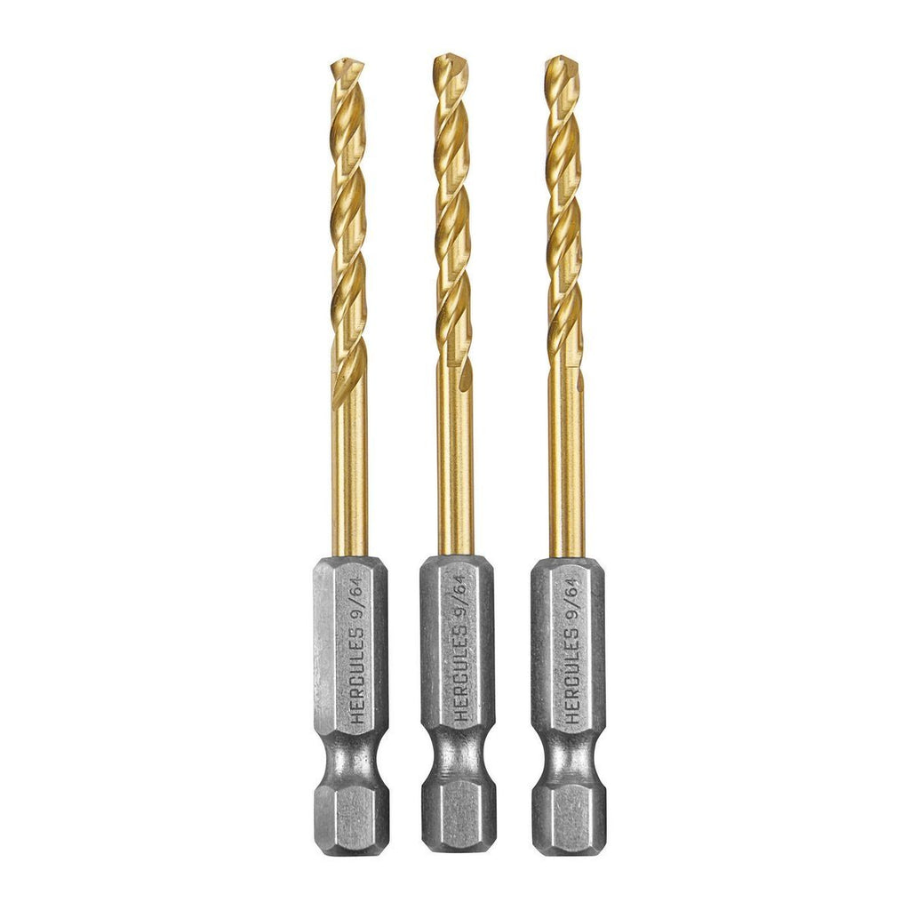 9/64 in. Titanium Drill Bit Set, 3-Piece S5256