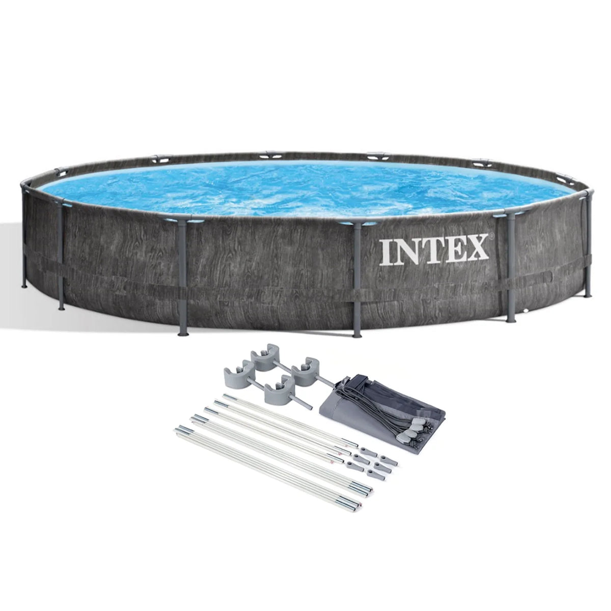 12' x 30 Steel Frame Pool Set with Filter & Canopy N31007
