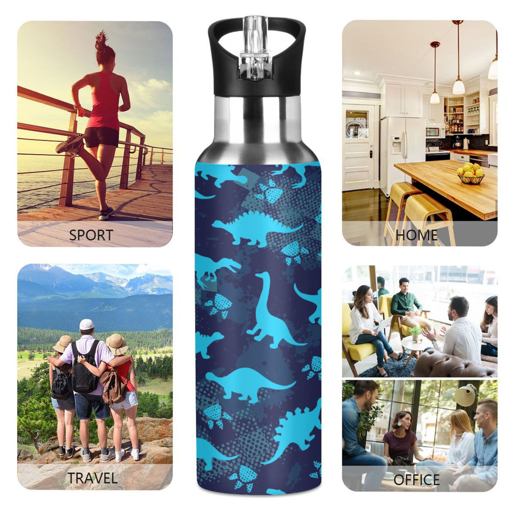 Stainless Steel Insulated Water Bottle with Straw Lid F133