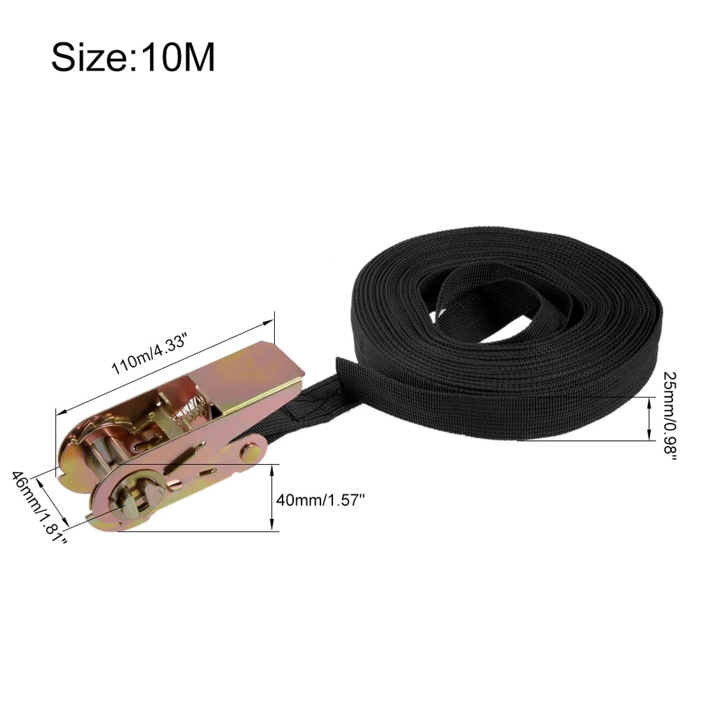 Black Ratchet Tie Down Strap, 2 Pack S1872