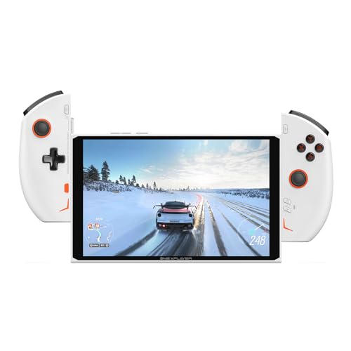 White 2K 8.4" IPS Touchscreen Handheld Console PC with AMD Ryzen 8840U 32GB RAM 1TB SSD B338