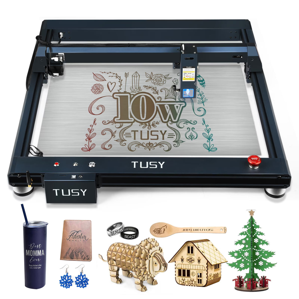 10W Laser Engraver for Wood, Paper, Metal, Leather, Acrylic E652
