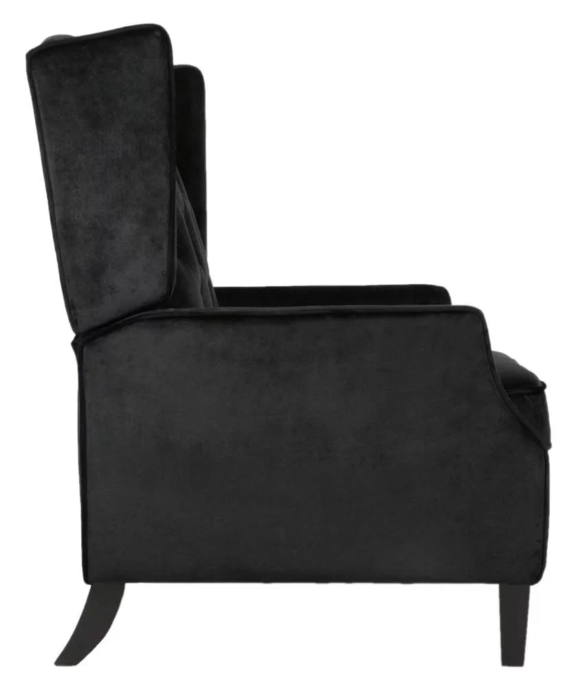 Black and Dark Brown Wingback Recliner Z12389