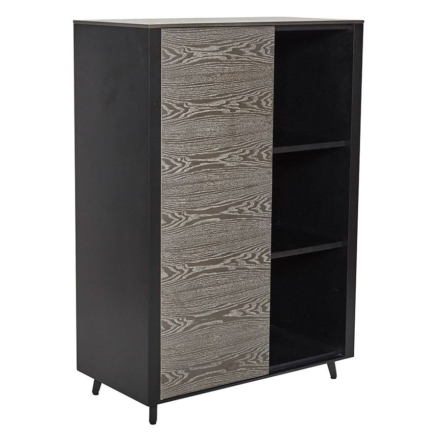 Grey Ash / Black Bookcase T2879