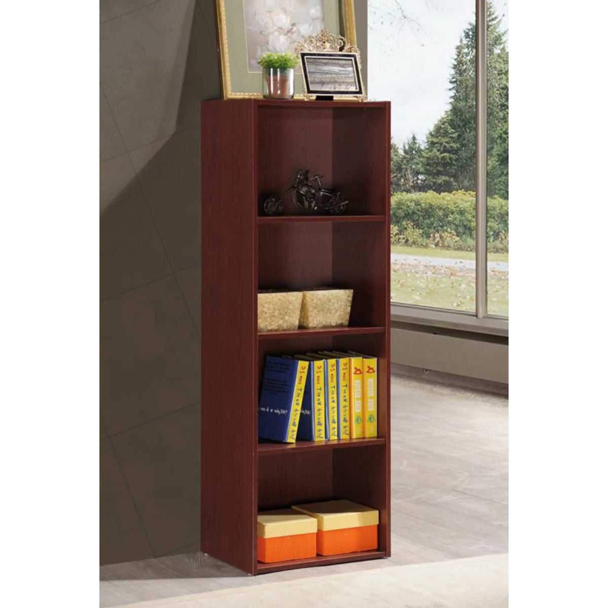 Modern 4-Shelf Bookcase Z952712