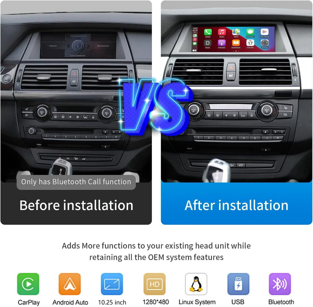 10.25 inch Touch Screen Car Stereo with Apple Carplay Android Auto X2545