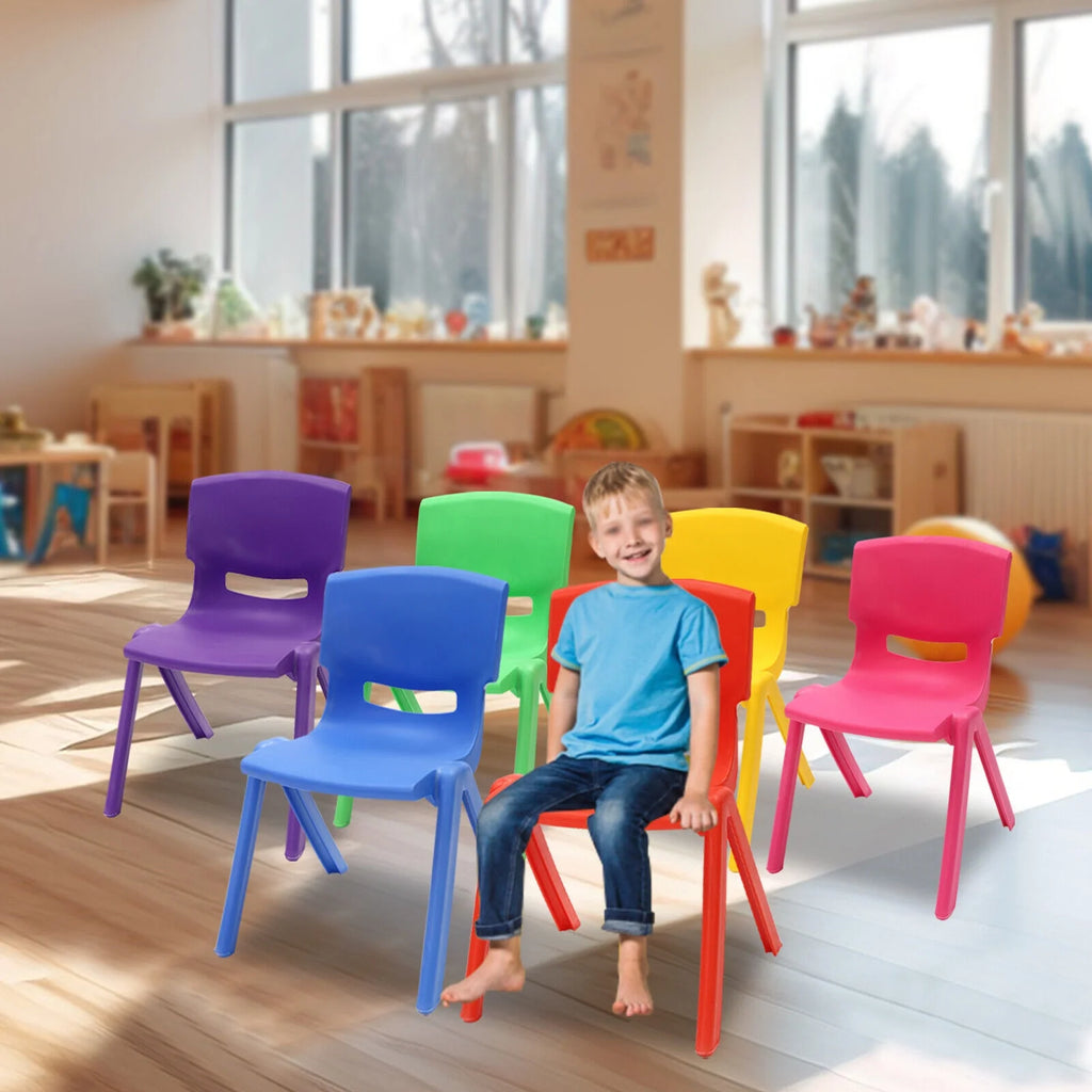 6 Pcs Kids Plastic Stackable Chairs P3494
