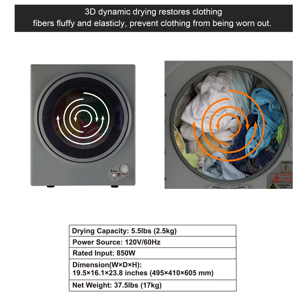 1.6 cu. ft. Compact Electric Dryer F404106