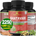 Organic Shatavari Powder Capsules 2250MG with Ashwagandha, Brahmi Extract, 120 Vegan Capsules F543868