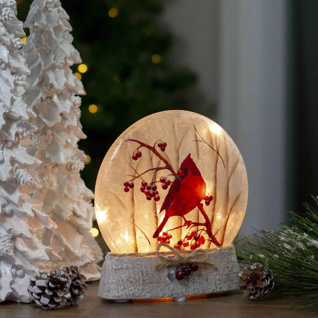 8x22 Brown and Red Lighted Christmas Tabletop Decoration T2303
