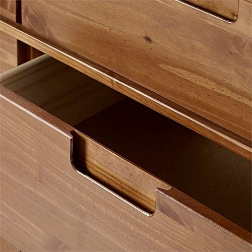 Caramel 6 Drawer Pine Wood Double Dresser X331