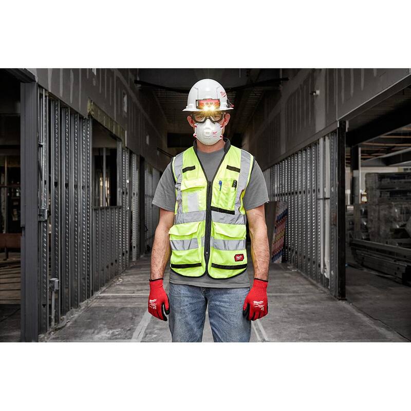 Yellow Class 2 High Visibility Safety Vest with 10 Pockets 4-Pack E227