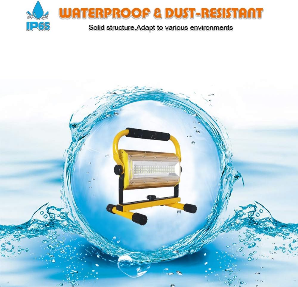 100W Waterproof Portable LED Work Light with Stand J417458
