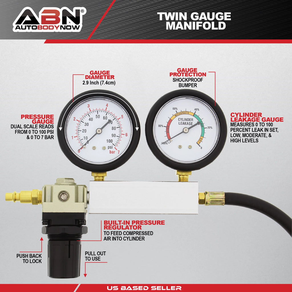 Cylinder Leak Detector & Engine Compression Tester Kit H28181