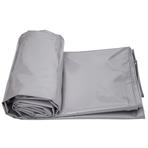 Waterproof Poly Tarp 5x15m with Grommets Grey R3124