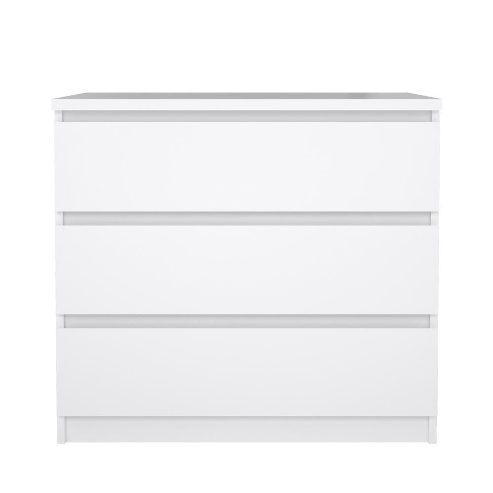 White 3 Drawer Dresser E4100
