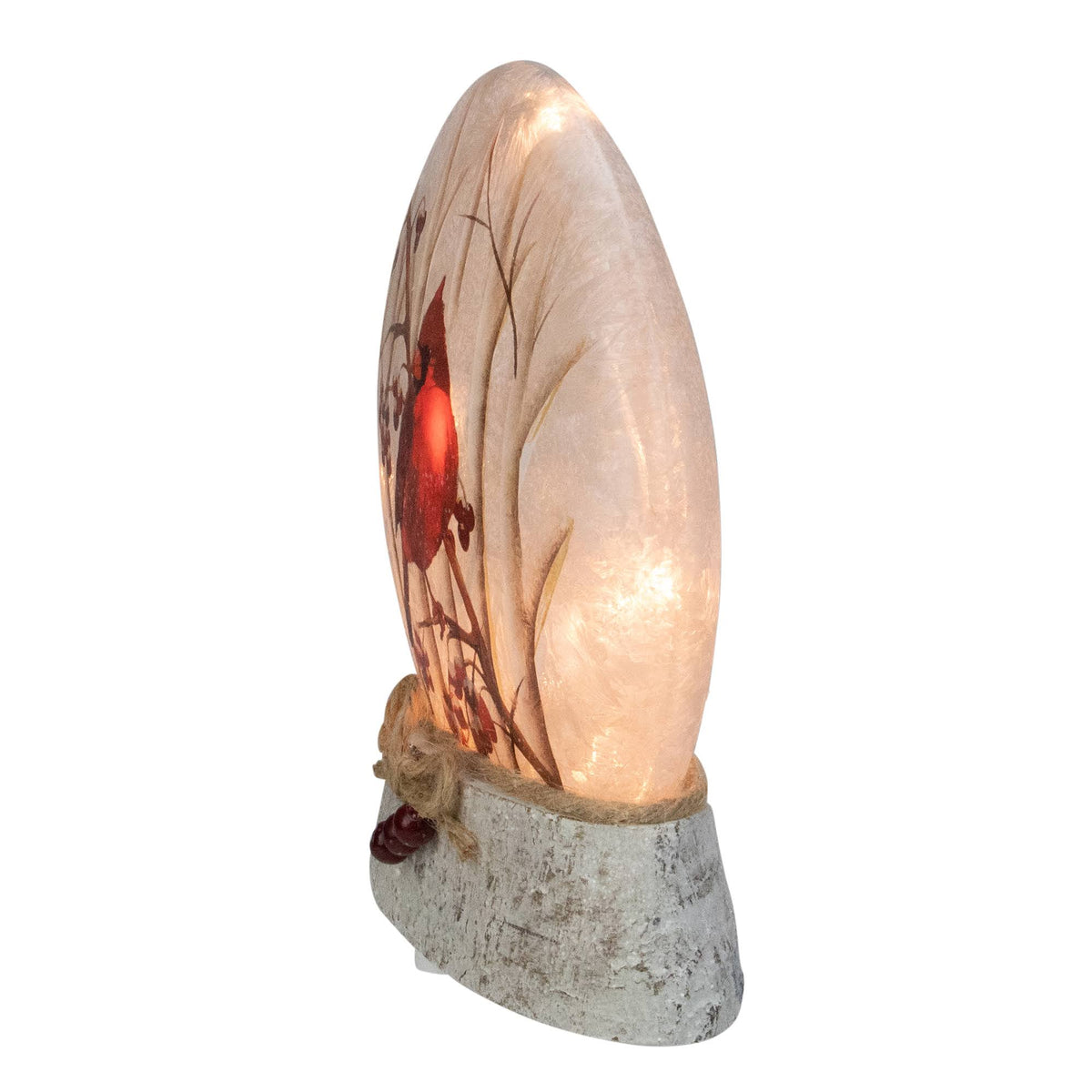 8x22 Brown and Red Lighted Christmas Tabletop Decoration T2303