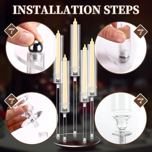 10pcs Black 5 Arms Candelabra Centerpieces J444726