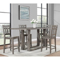 Gray Wood 5-Piece Counter Height Dining Set R3605