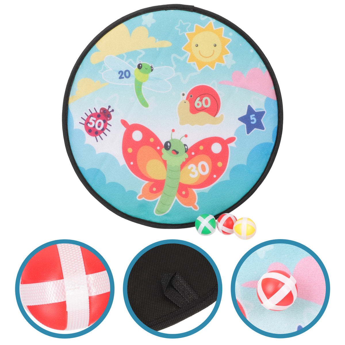 Kids Dart Board with Sticky Balls Toy E851