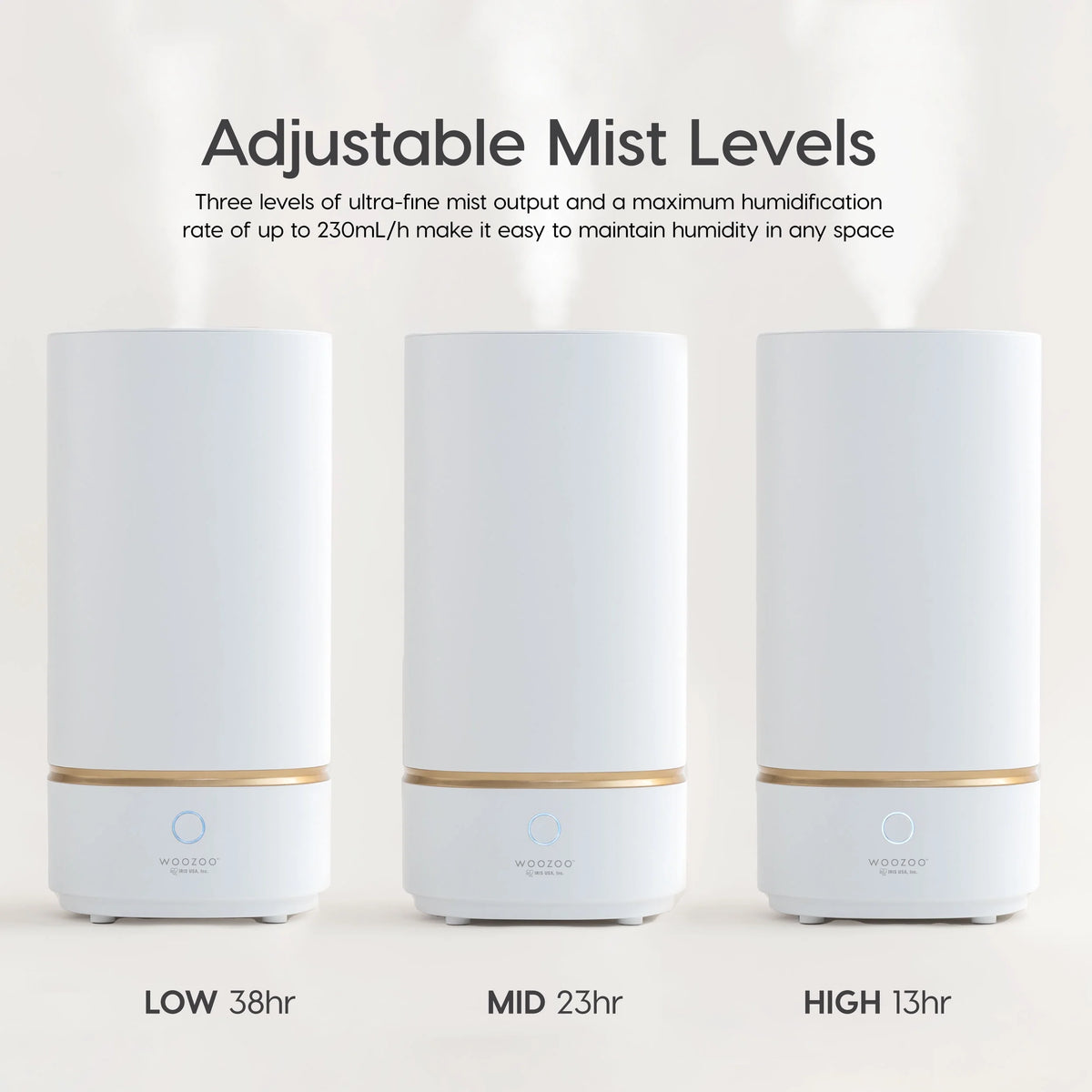 Ultrasonic Cool Mist Humidifier 3L Water Tank W836123
