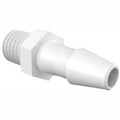 1/4-28 UNF to 5/32x22 Barbed Adapter, White Nylon E22819