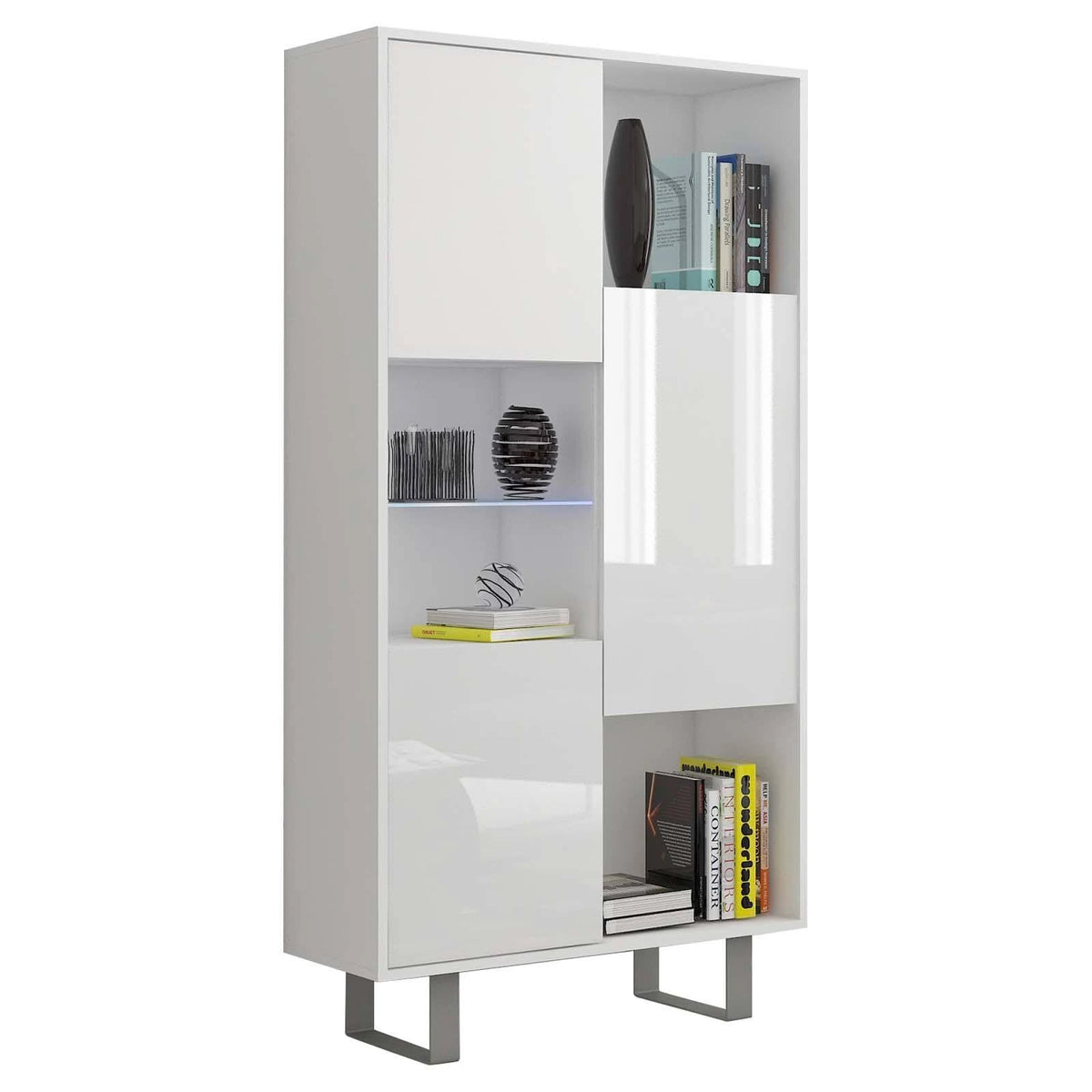 King High Gloss Side Cabinet D387741