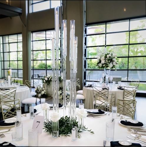 10pcs Black 5 Arms Candelabra Centerpieces J444726