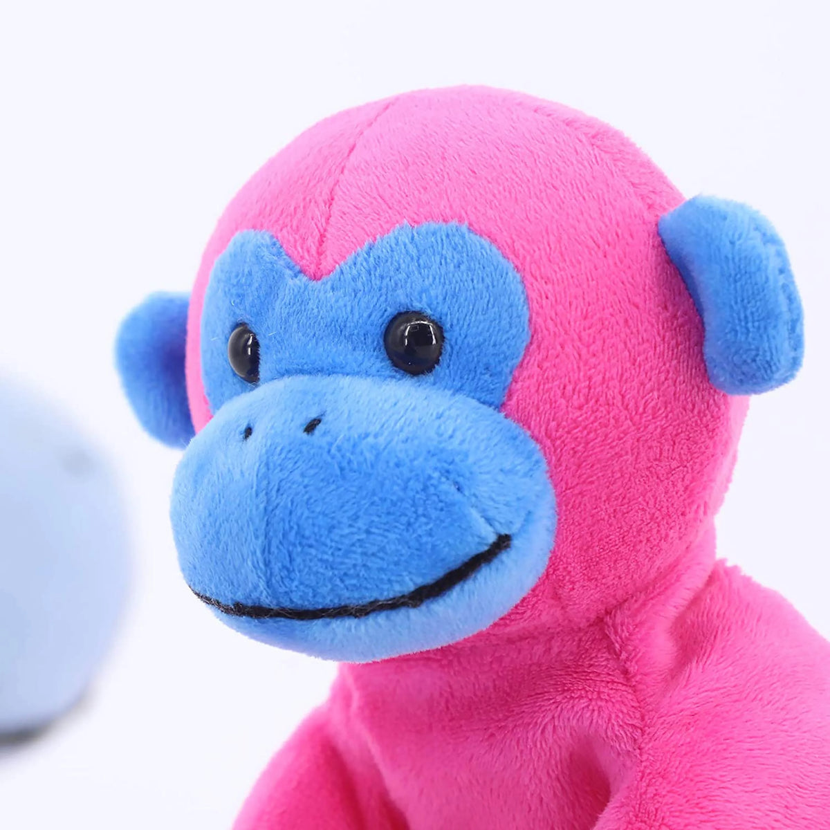 Pink and Blue Ape Monkey Stuffed Animal Plush Toy, 7.9 inches W61674