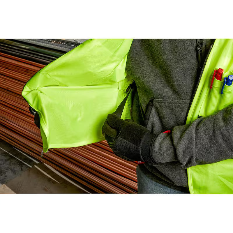 Yellow Class 2 High Visibility Safety Vest with 10 Pockets 4-Pack E227