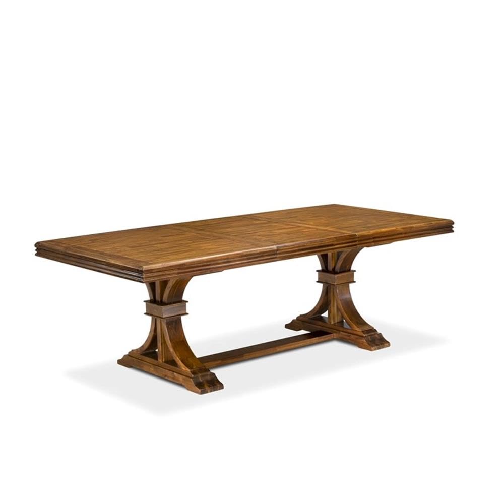 9-Piece Acacia Wood Dining Set with 8 Dark Grey Faux Leather Chairs I49472