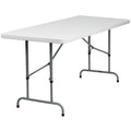 Height Adjustable Granite White Plastic Folding Table P329175