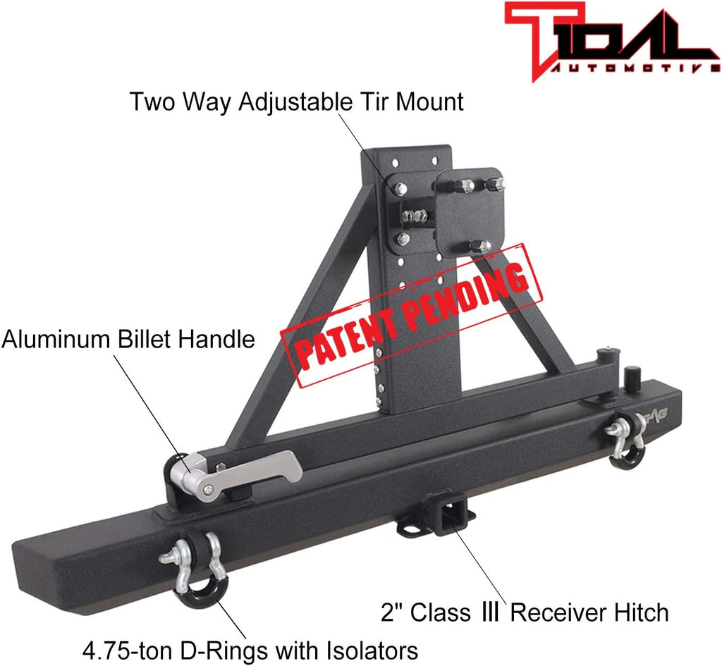 LED Light Front Bumper and Assembled Rear Bumper with Tire Carrier Combo Q9560