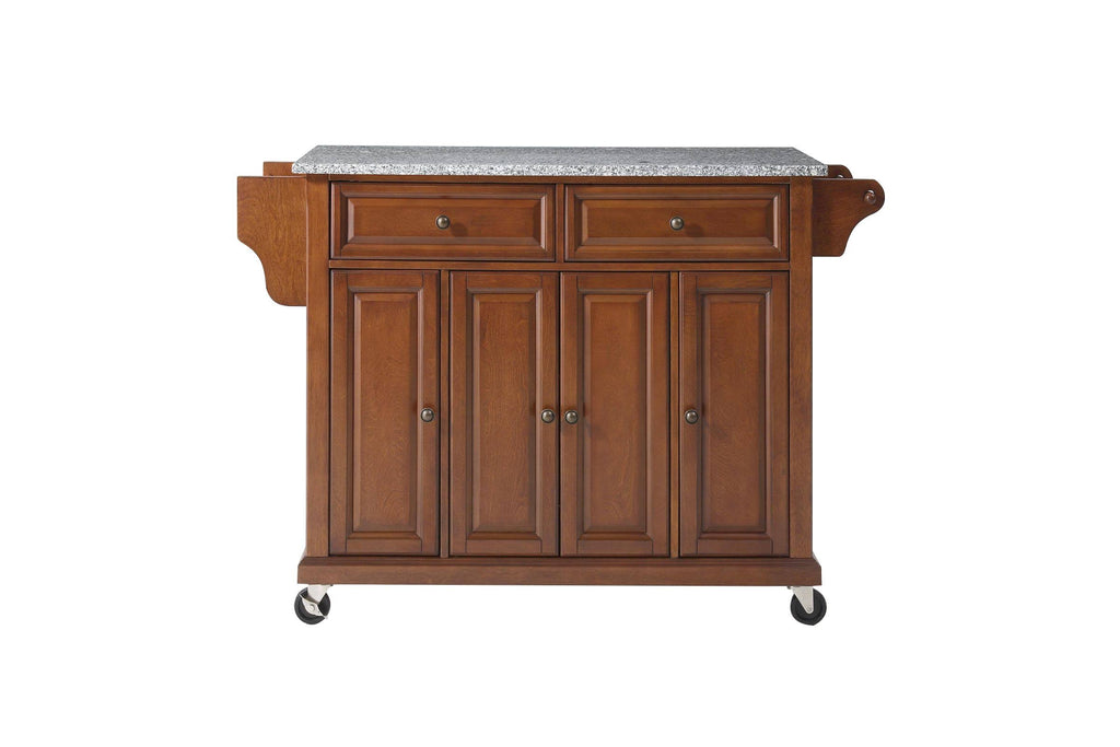 Classic Cherry Kitchen Cart with Granite Top W893113