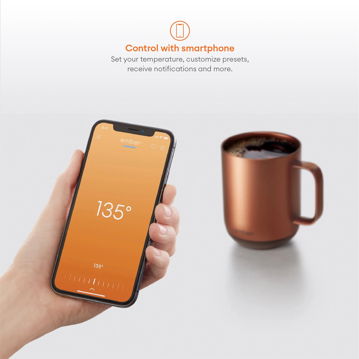 10 oz Copper Temperature Control Smart Mug A777