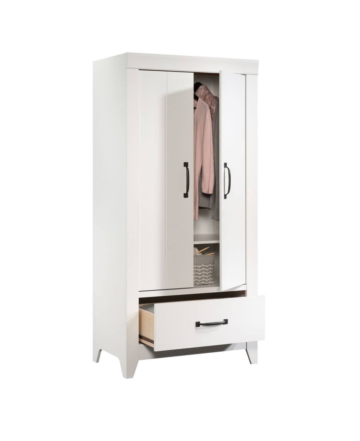 Soft White Storage Wardrobe Y2635