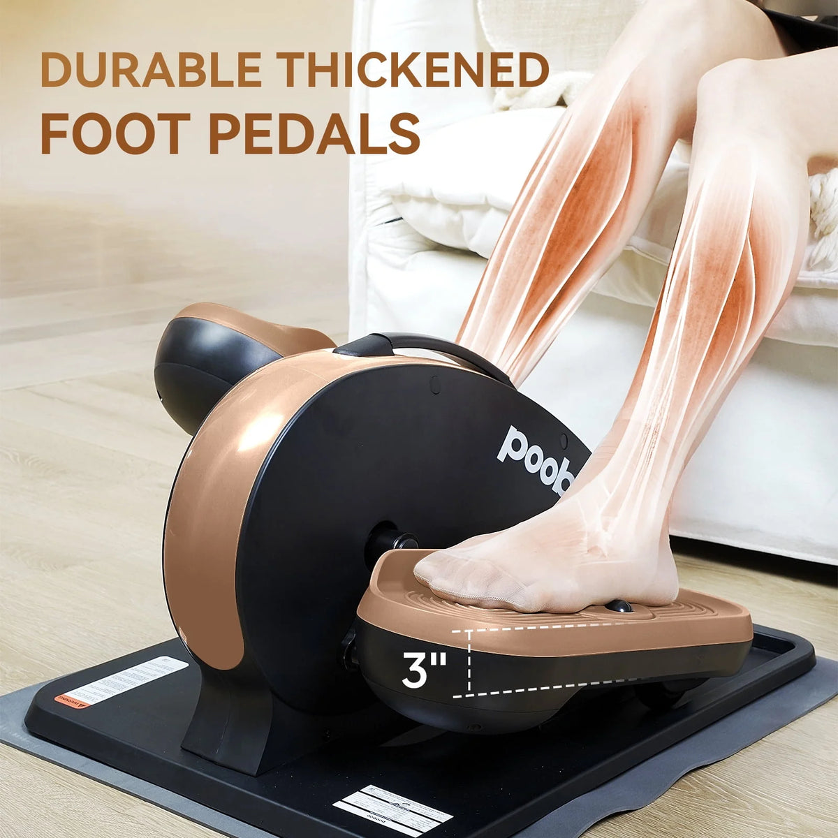 Under Desk Elliptical Machine with Adjustable Resistance X5386