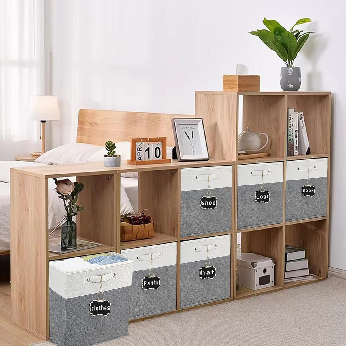 11x11 Fabric Storage Cubes with Cotton Handles B876