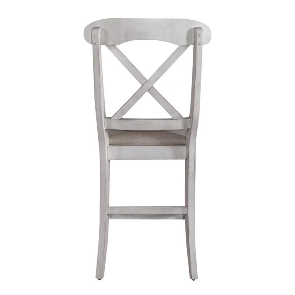Upholstered X Back Counter Chair J25422