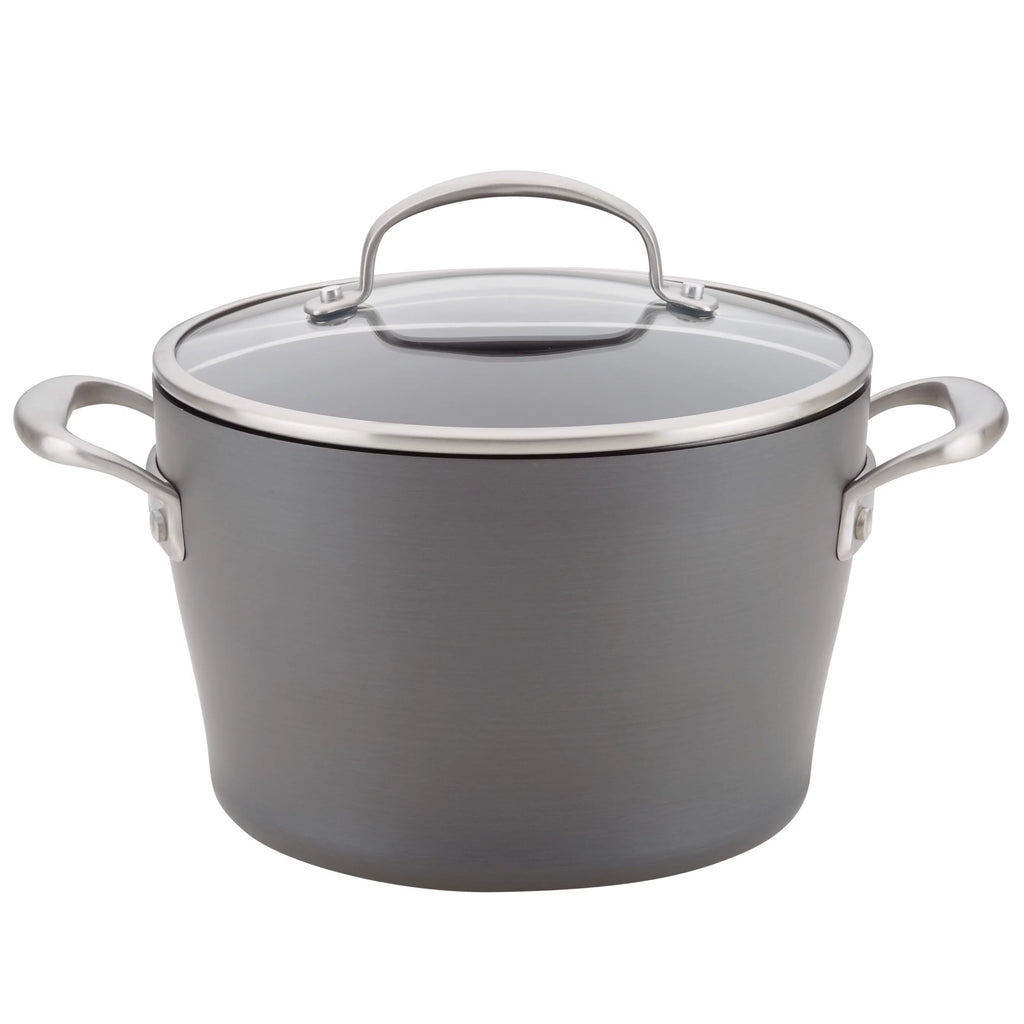 Hard-Anodized Nonstick Dutch Oven with Lid, 5 Quart, Dark Gray Q320