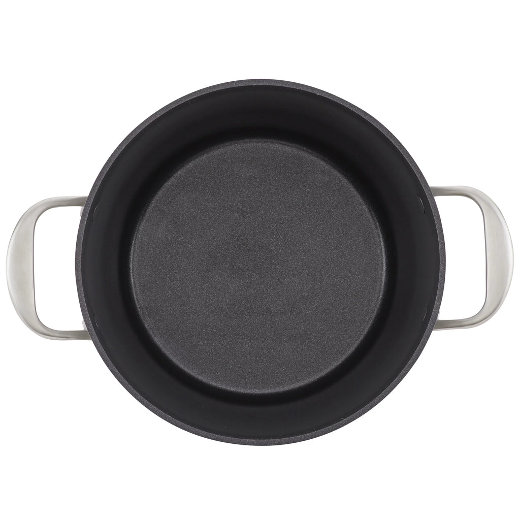 Hard-Anodized Nonstick Dutch Oven with Lid, 5 Quart, Dark Gray Q320
