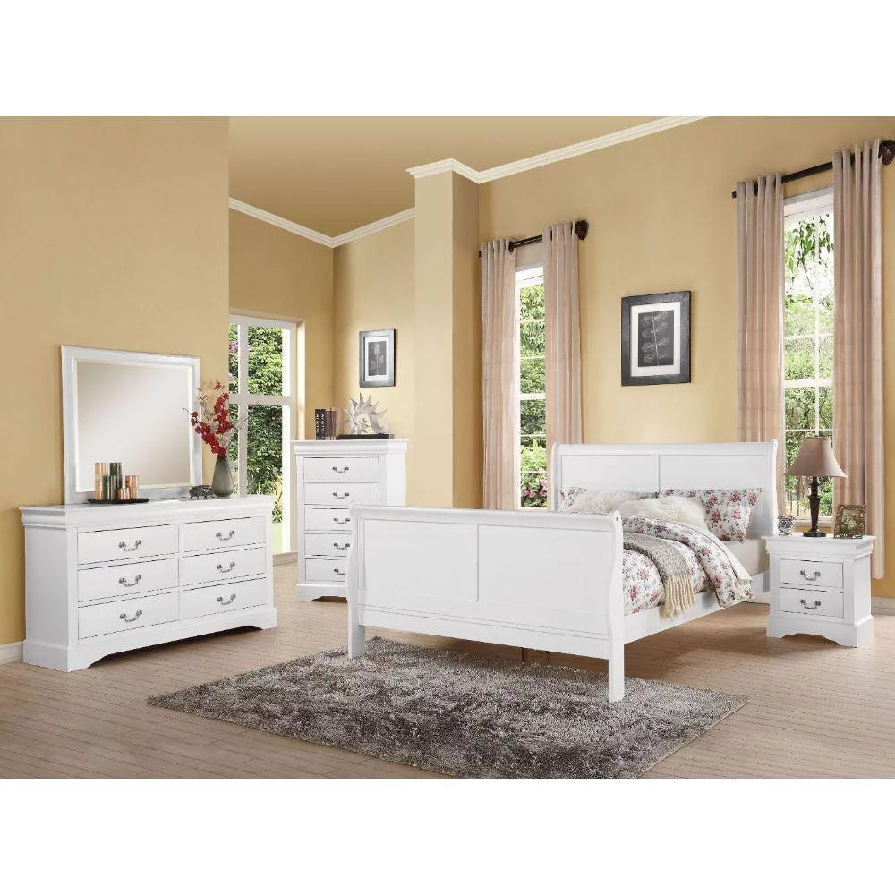 White Full 5pcs Bedroom Set H824773